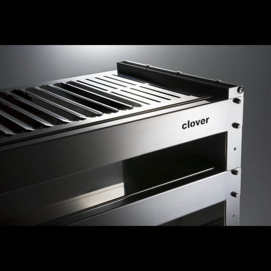 BARBECUE A CARBONE CON RUOTE, STRUTTURA E GRIGLIA IN ACCIAIO INOX, 59 X 40,50 X 82 CM. CLOVER