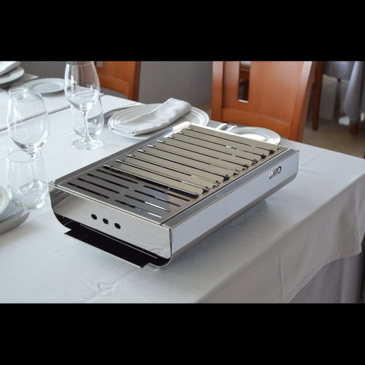 Barbecue carbone di legna portatile in acciaio inox, TRENDY