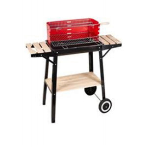 Barbecue Con Ruote Rosso Jersey