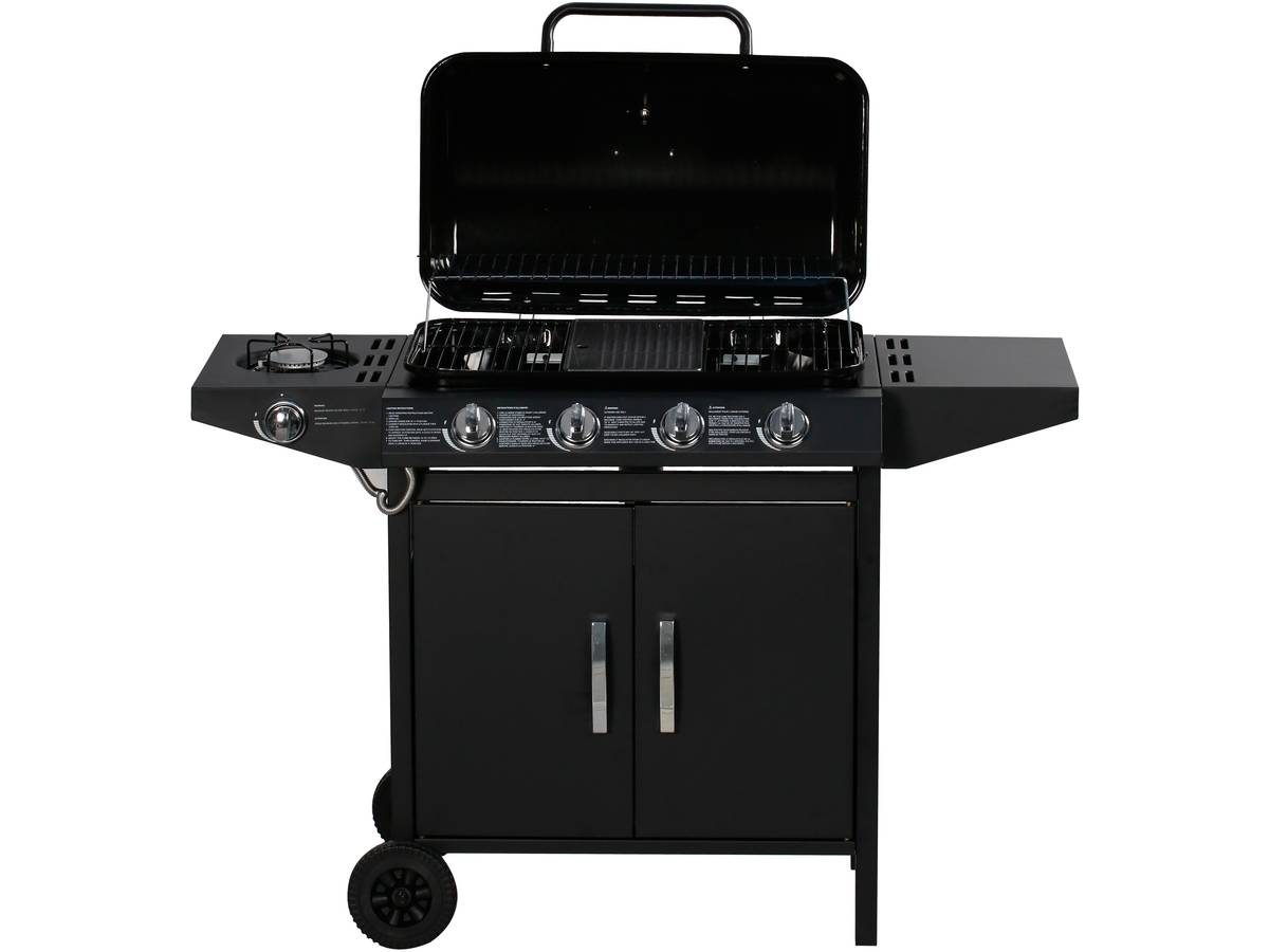 Barbecue gas Festa 5 con 5 fuochi di cui 1 laterale 12,9 Kw colore Nero