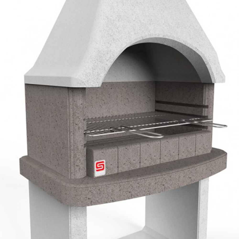 BARBECUE IN MURATURA CEMENTO 88x58xh197,3cm GIARDINO ESTERNO COLUMBIA SAROM