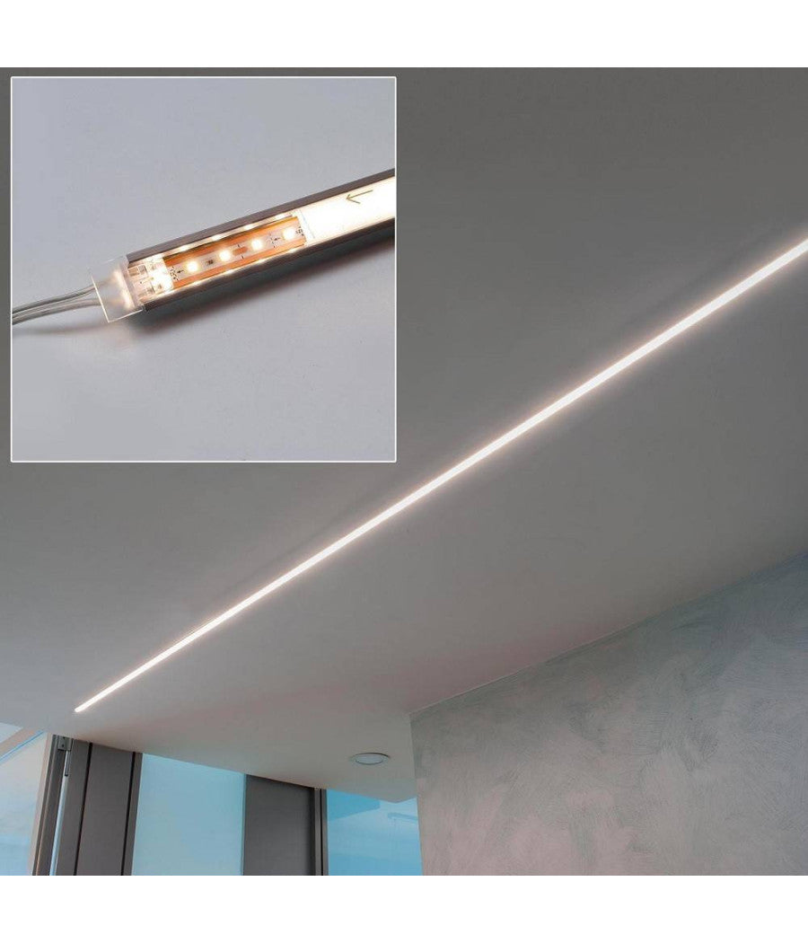 Barra Led 12 W Profilo Alluminio Incasso Esterno 12 V Luce 4000k Dimmerabile         