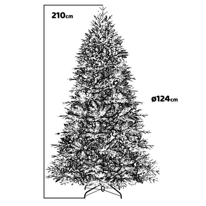 Earth - Albero di Natale effetto realistico in PE e PVC ø124x210H, 1418 rami