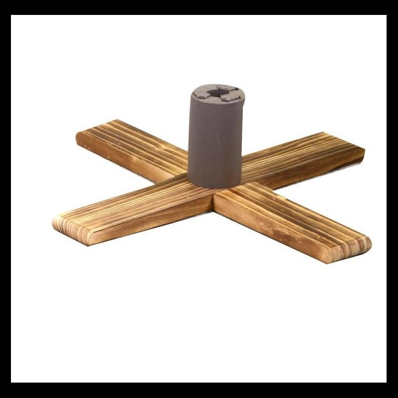 Base albero legno regolabile naturale quadro 3 misure cm54x54h16