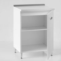 Base cucina con anta 60x50x85H colore bianco frassinato