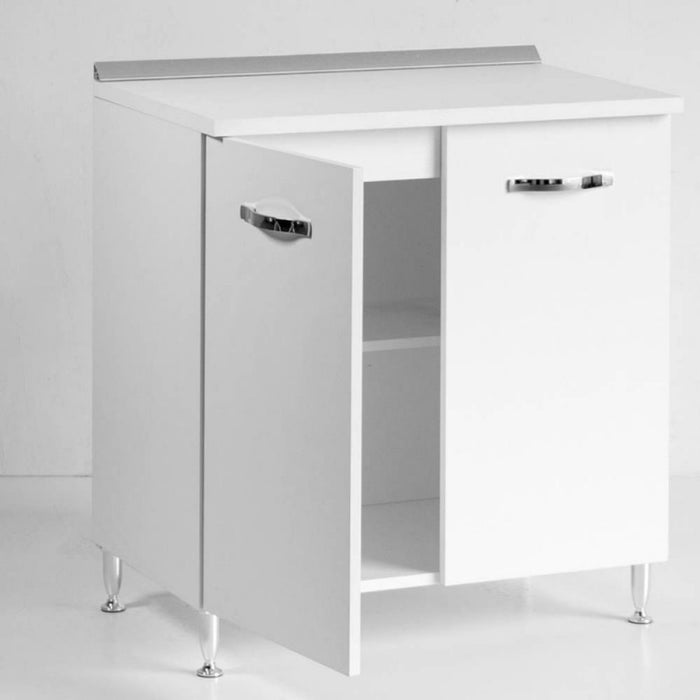 Base cucina due ante 80x50x85H colore bianco frassinato