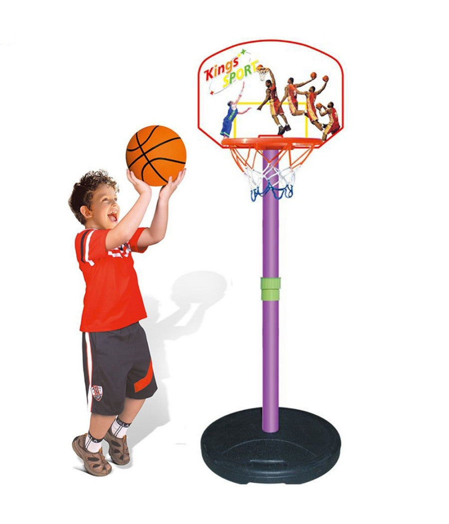 Basket Canestro Piantana Per Bambini Altezza Fino 134cm Base Riempibile Plastica         