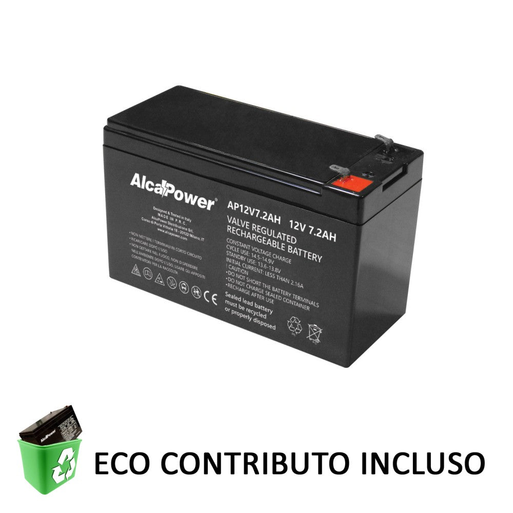 Batteria al piombo ricaricabile da 12v 7,2ah