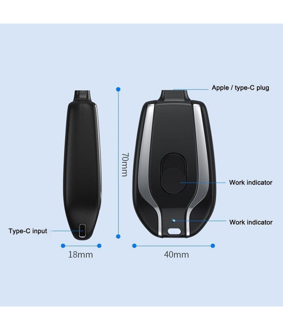 Batteria Esterna Power Bank 1500mah Portachiavi Per Iphone Yd-101         