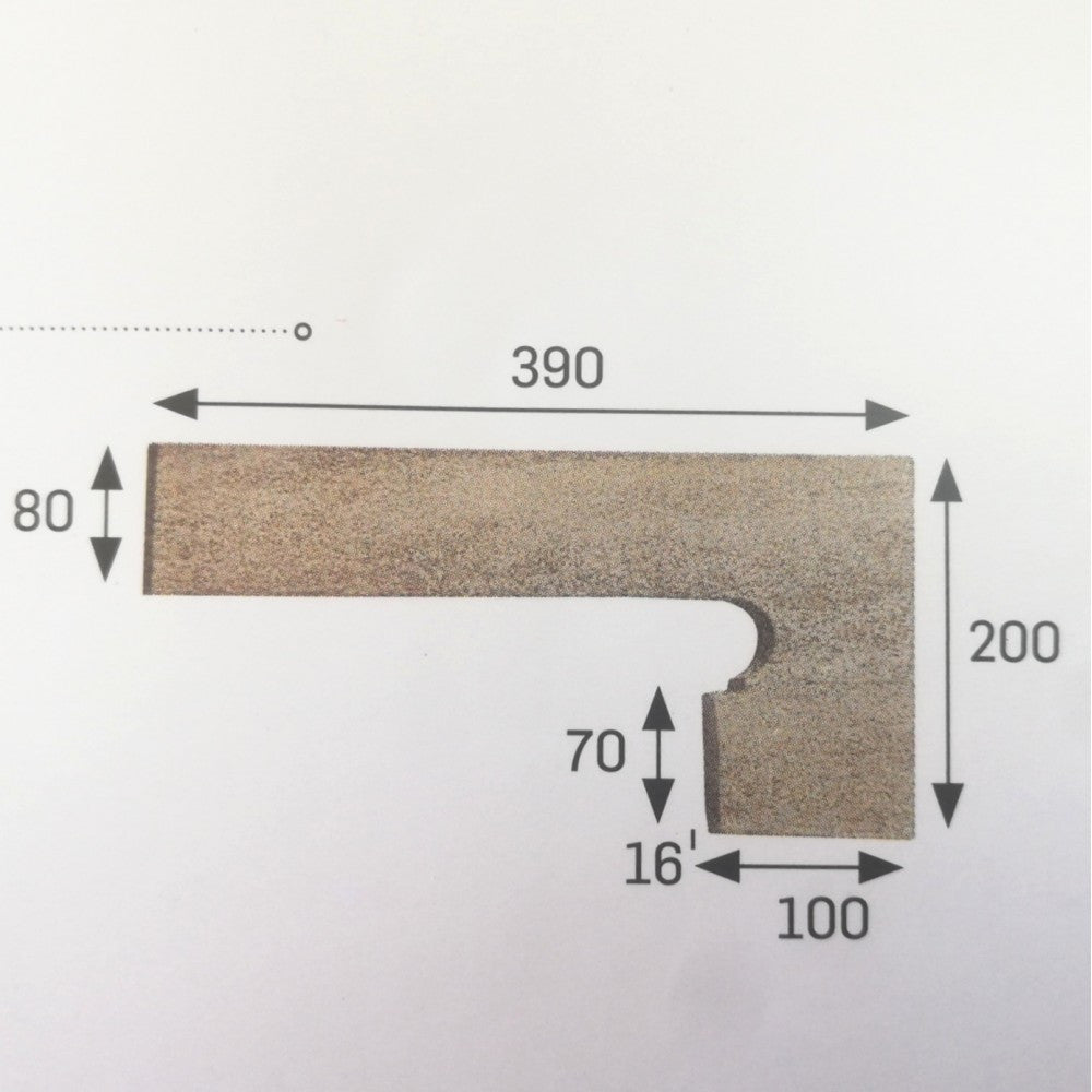 Battiscala destro klinker per serie orion colore antracite - 1pz