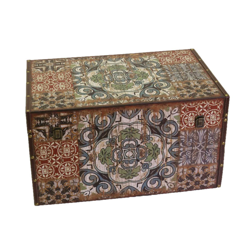 Baule ecopelle 1-3 mandala rettangolarecm59x36h33