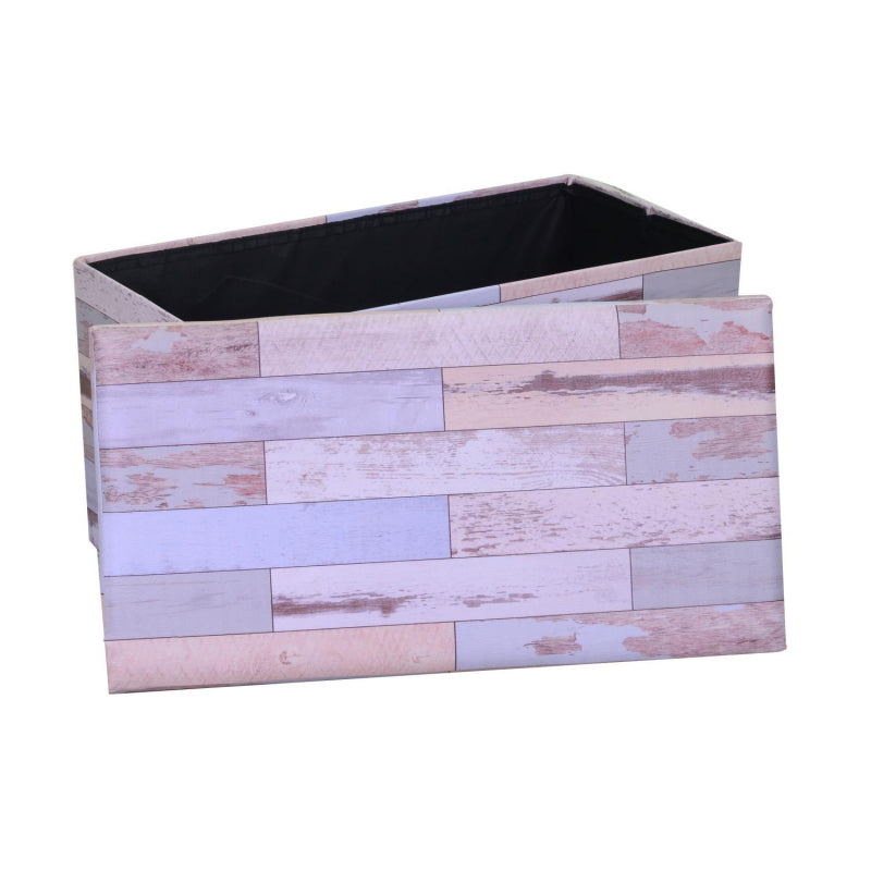 Baule ecopelle azzurro rettangolare cm76x40h41