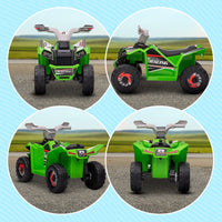 Mini Quad Elettrico per Bambini 6V Verde Grigio e Nero