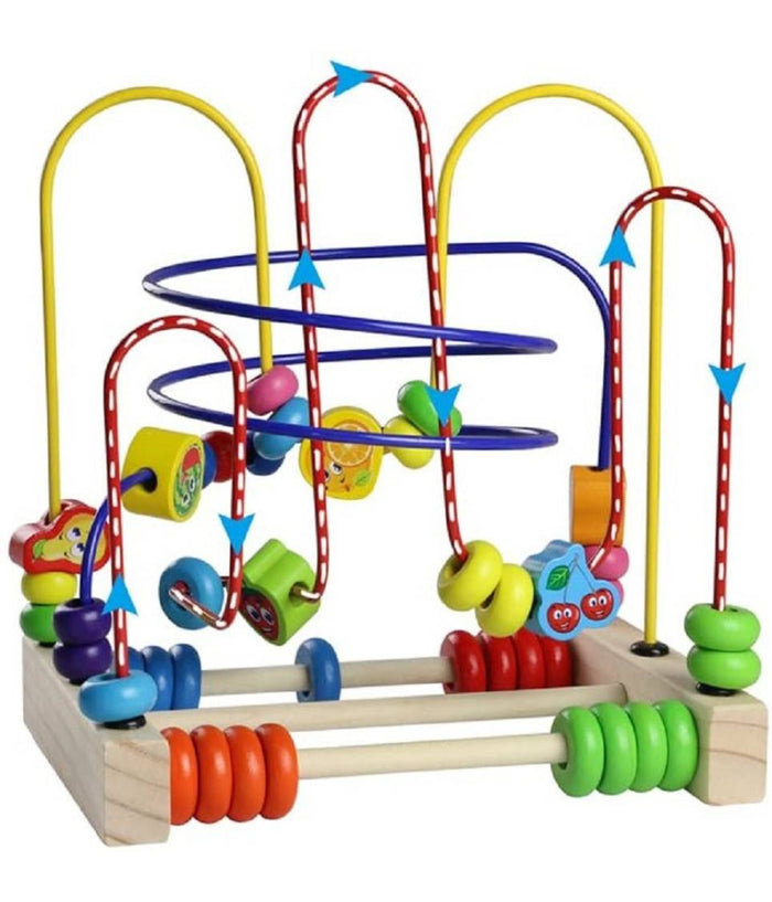 Bead Maze Roller Coaster Giocattoli Educativi Giochi Di Legno Bambini +3 Anni         