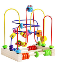 Bead Maze Roller Coaster Giocattoli Educativi Giochi Di Legno Bambini +3 Anni         