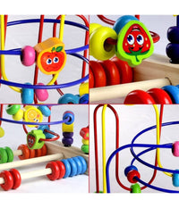 Bead Maze Roller Coaster Giocattoli Educativi Giochi Di Legno Bambini +3 Anni         