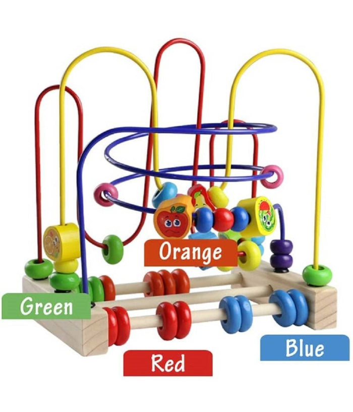 Bead Maze Roller Coaster Giocattoli Educativi Giochi Di Legno Bambini +3 Anni         