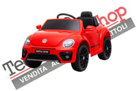 Auto Elettrica per Bambini Volkswagen Maggiolino New Beetle Small 12V colore Rosso