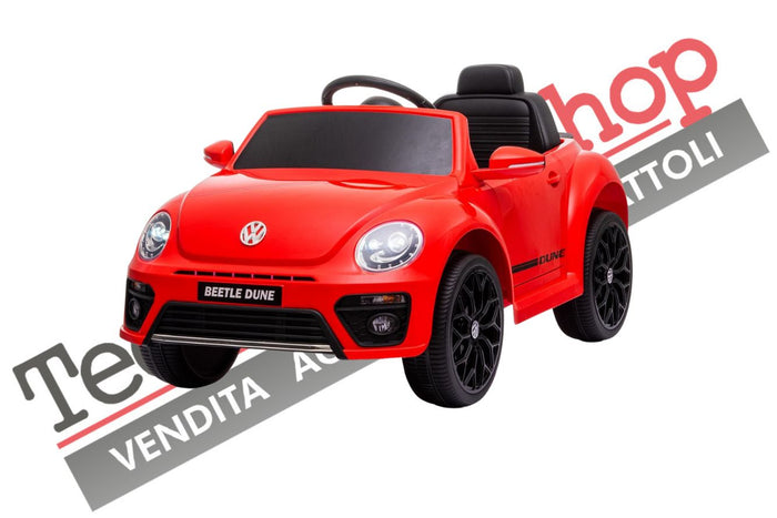 Auto Elettrica per Bambini Volkswagen Maggiolino New Beetle Small 12V colore Rosso