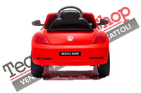 Auto Elettrica per Bambini Volkswagen Maggiolino New Beetle Small 12V colore Rosso