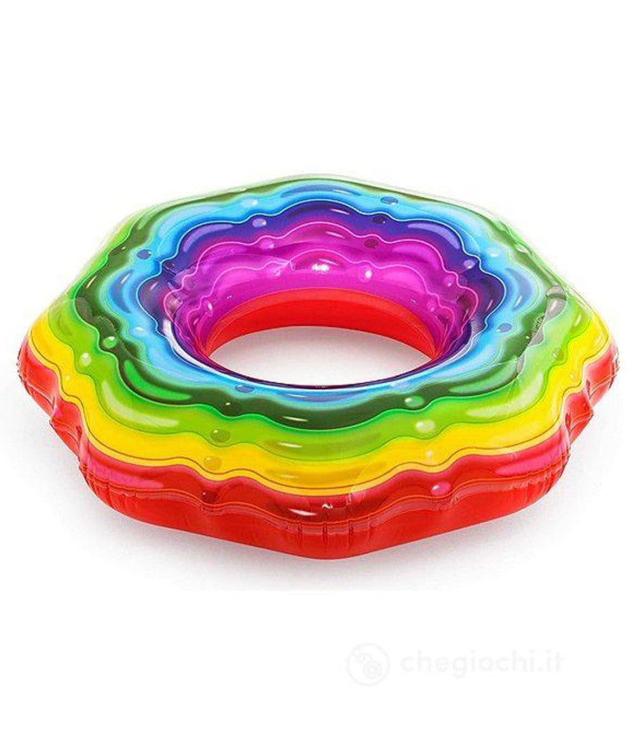 Bestway Salvagente Ciambella Gonfiabile Rainbow Arcobaleno Piscina Nuoto Mare         