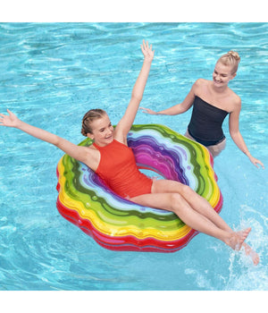 Bestway Salvagente Ciambella Gonfiabile Rainbow Arcobaleno Piscina Nuoto Mare         