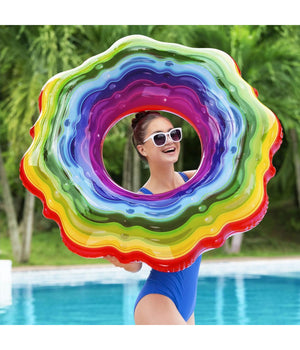 Bestway Salvagente Ciambella Gonfiabile Rainbow Arcobaleno Piscina Nuoto Mare         