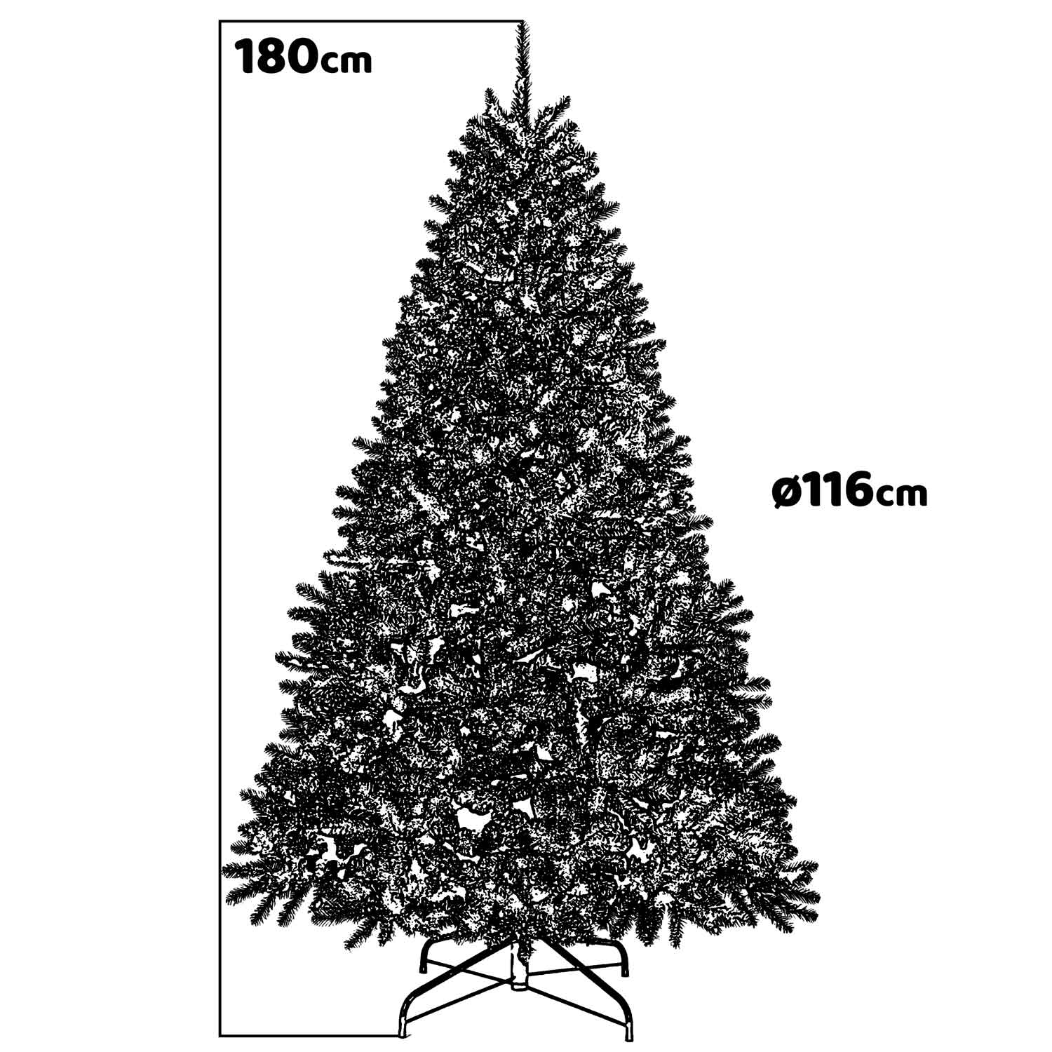 Alfa - Albero di Natale in PVC ø116x180H cm, 1227 rami