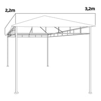 Telo superiore per gazebo 3x2 Mt colore ecrù 180g/m² in poliestere