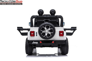 Auto Macchina Elettrica per Bambini JEEP FIAT Wranglper RUBICON 12V 2 Posti  con Mp3 - Sedile in Pelle - colore Bianco