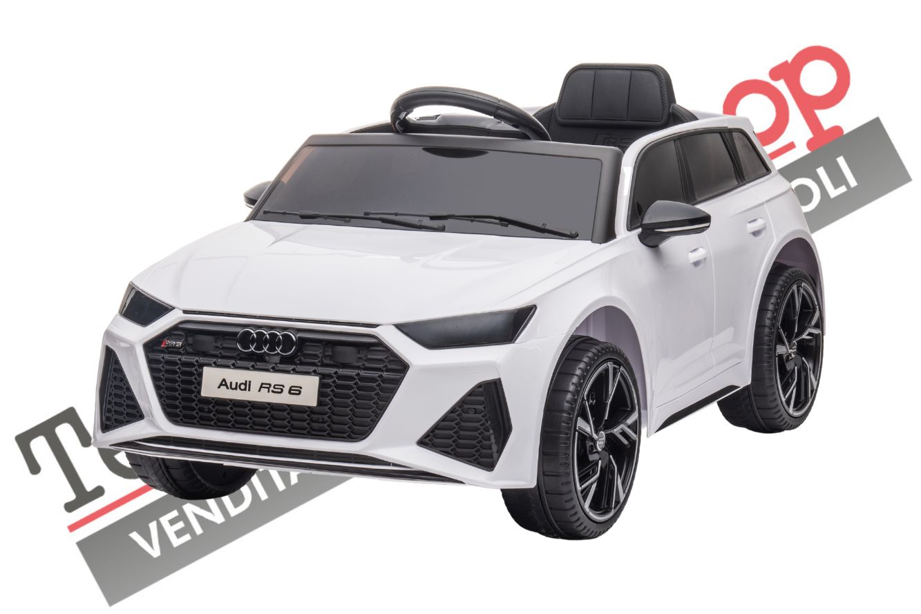 Auto Macchina Elettrica per Bambini Audi RS6 12V colore Bianco