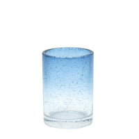 Bicchiere in vetro azzurro sfumato - serie Drops cod 84132