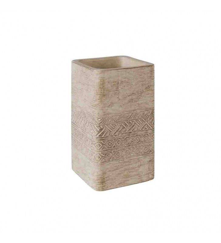 Bicchiere porta spazzolini in cemento - serie ramses cod 81473