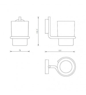 Porta salviette serie wire 30cm - fissaggio ad incollo o con viti cod 77876