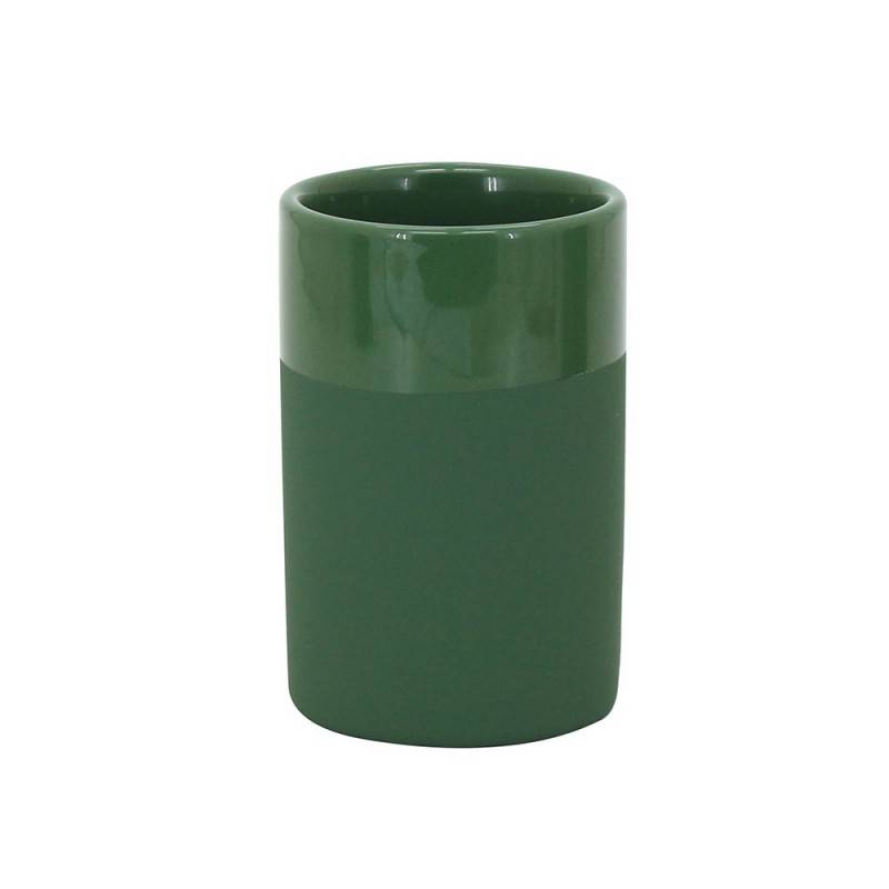 Bicchiere verde scuro in ceramica - Serie Green cod 82329