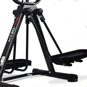Cyclette biciclo per riabilitazione muscolare braccia e gambe con stepper e bande elastiche push-up design modulare e regolabile.
