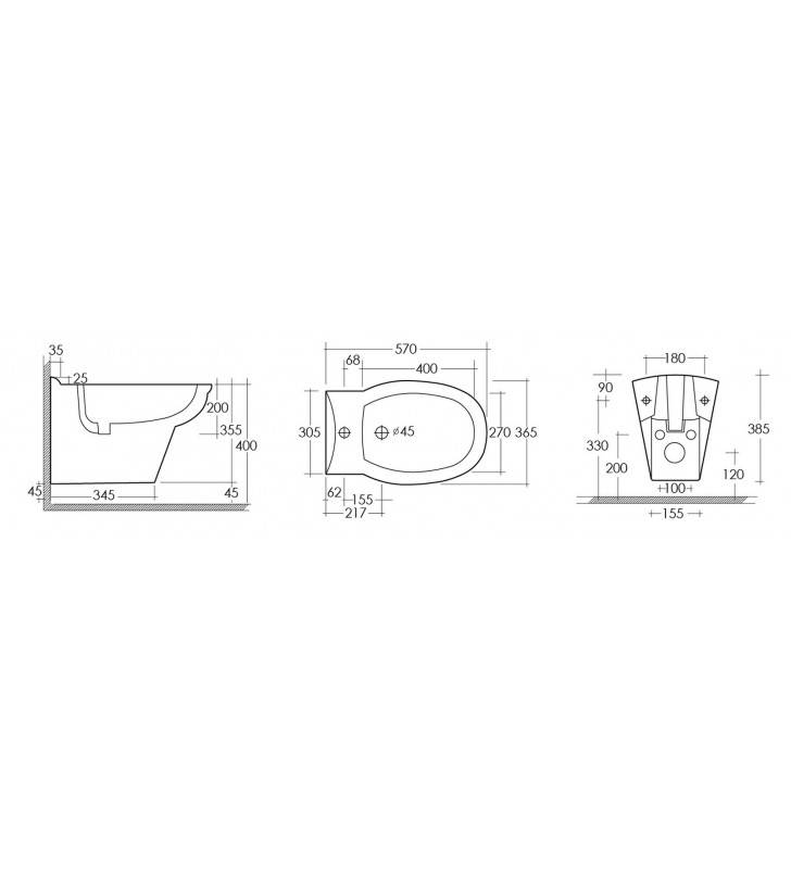 Sedile in abs karla con cerniere in acciaio inox cod 81973