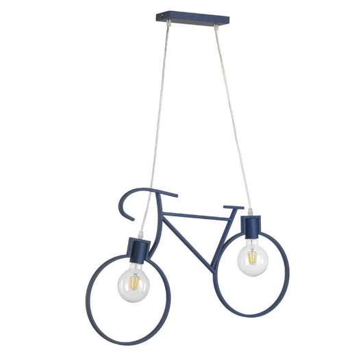 4900/Sb - Lampadario In Sospensione Bike Colore Blu