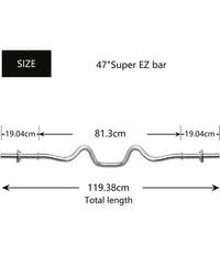 Bilanciere Curl Curvo Ondulato 150cm Con Ferma Dischi Per Sollevamento Pesi         