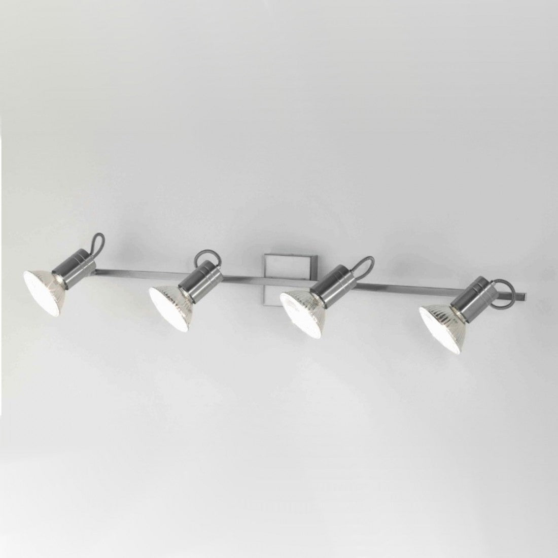 Binario moderno illuminando zeus 4 nk e27 led spot orientabile parete soffitto