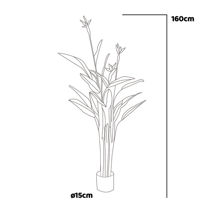 Bird of Paradise - Pianta Artificiale in vaso H160 cm