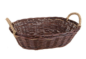 Set 2 Cesti Willow Ovali con Manici Larghezza 46 cm