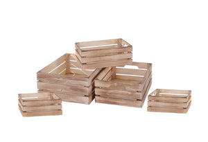 Set 5 Cassetta Legno 40x30x15H cm