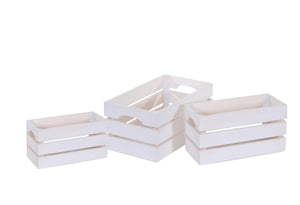 Set 3 Cassetta Legno 28 cm