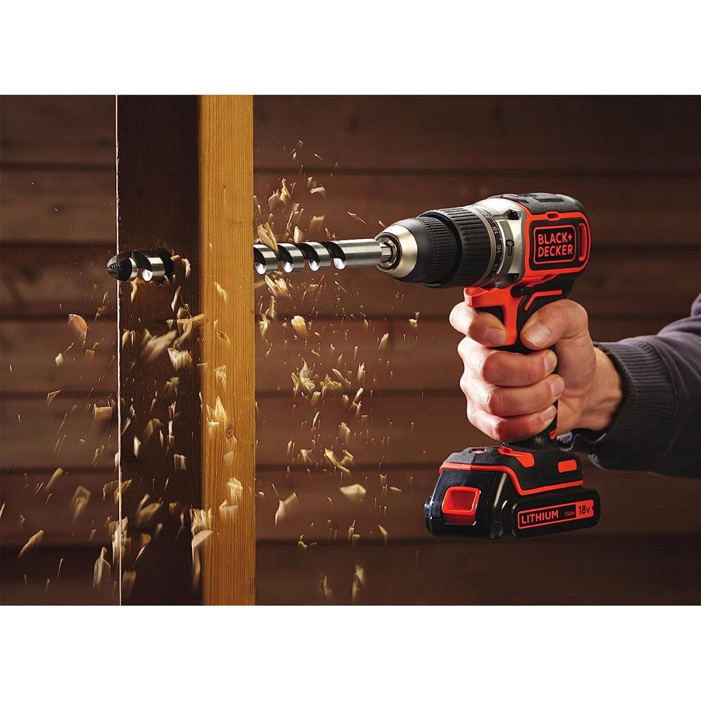 Black & decker trapano avvitatore a percussione brushless 18v 1,5ah