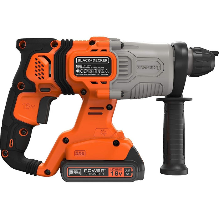 Black & decker trapano martello tassellatore 18v 2,5ah