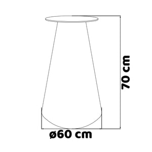 Artù - Base a cono per tavolo da pranzo rotondo, metallo colore nero