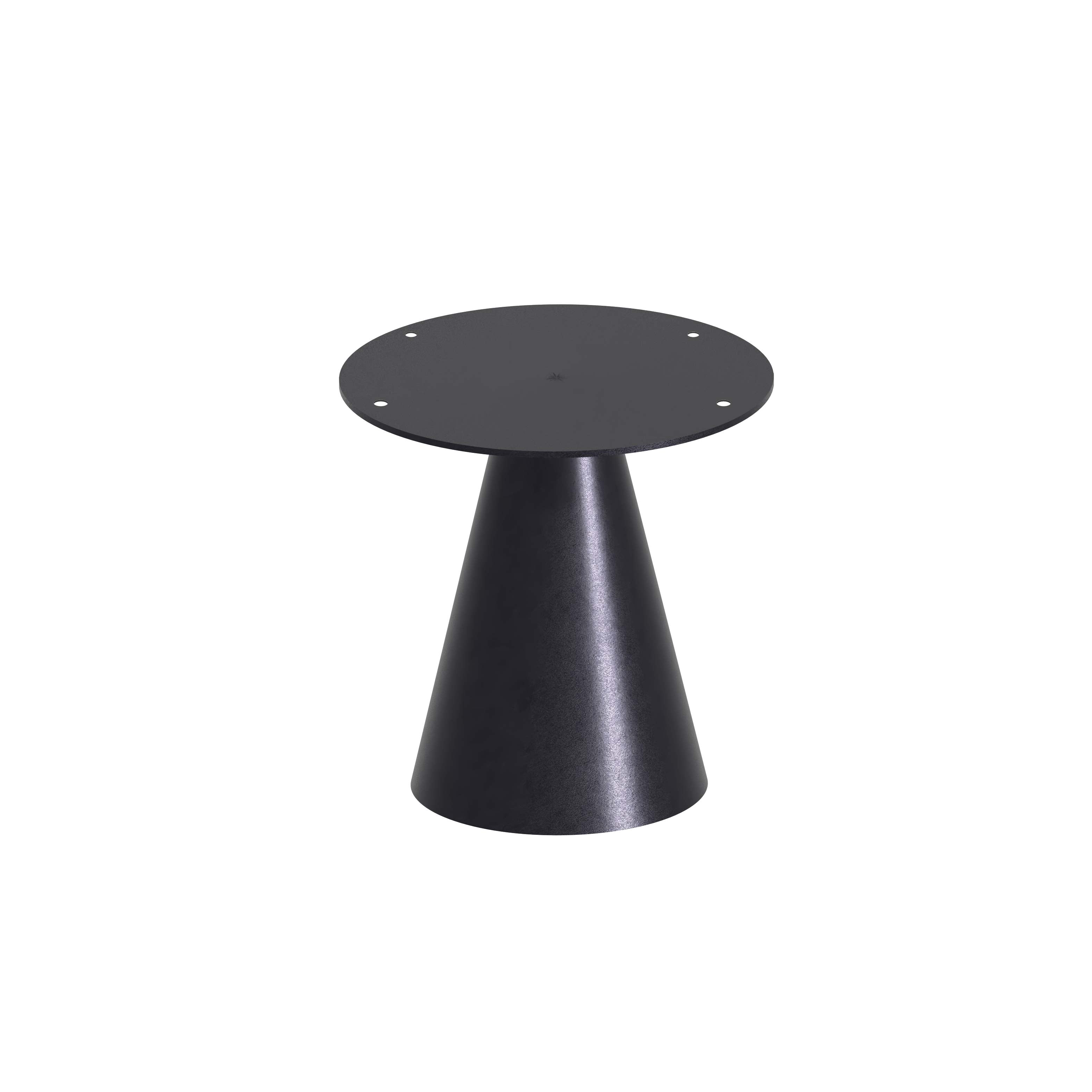 Artù - Base a cono per tavolo da pranzo rotondo, metallo colore nero