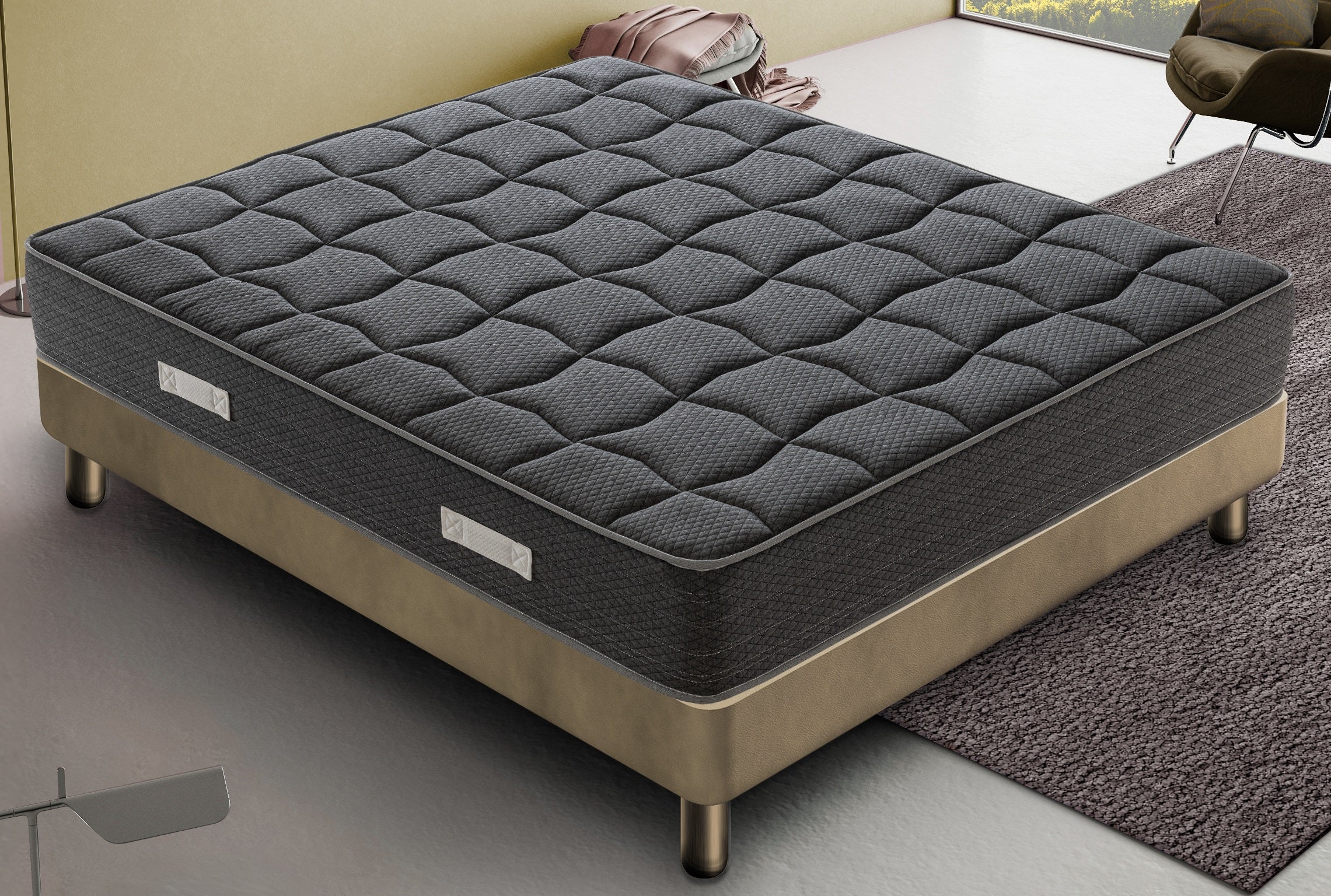 Materasso 100x190 Memory Foam - Altezza 20 cm - Ortopedico - Rigidità H4 – Blackmoon