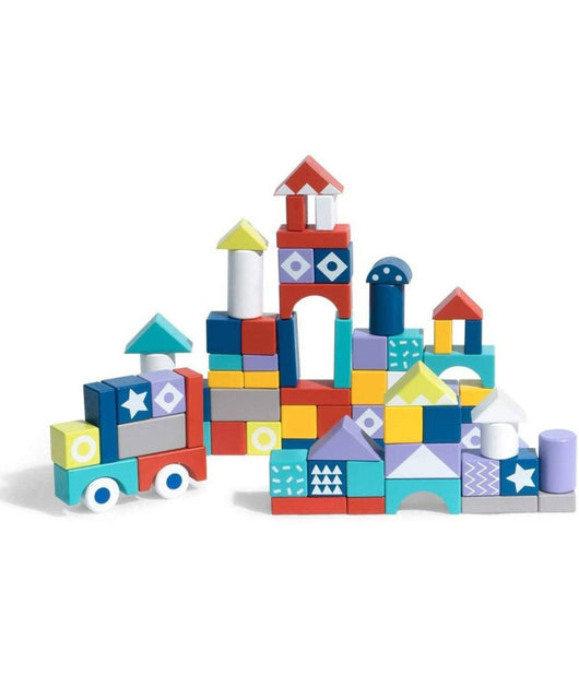 Blocchi Colorati In Legno Costruzioni Building Blocks Per Bambini 3+ Anni         